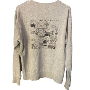 Uniqlo UT KAWS Sesame Street Gray Graphic Sweatshirt Size Medium Streetwear